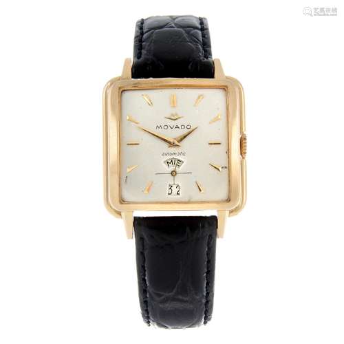 MOVADO - a wrist watch.Yellow metal case, stamped 18K 0750 w...