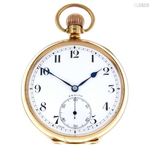 An open face pocket watch by Zenith.