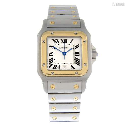 CARTIER - a Santos bracelet watch.