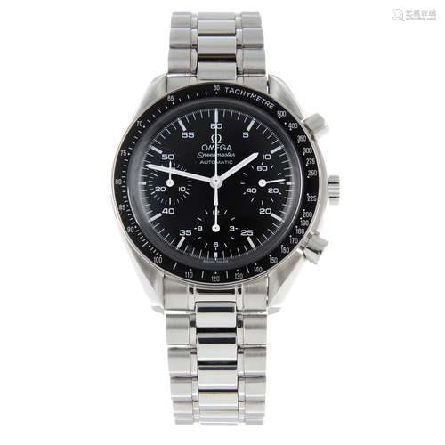 OMEGA - a Speedmaster Reduced chronograph bracelet watch.