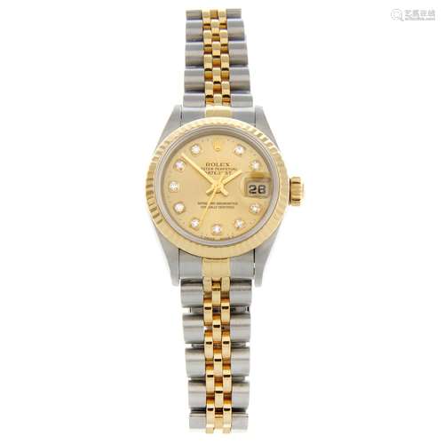 ROLEX - an Oyster Perpetual Datejust bracelet watch.