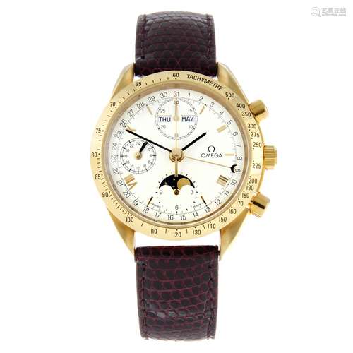 OMEGA - an 18ct yellow gold Speedmaster Moonphase Calendar c...