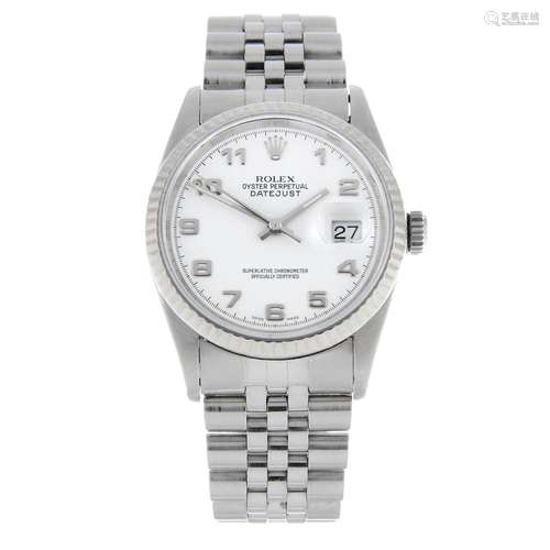 ROLEX - an Oyster Perpetual Datejust bracelet watch.