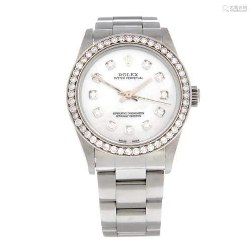 ROLEX - an Oyster Perpetual bracelet watch.