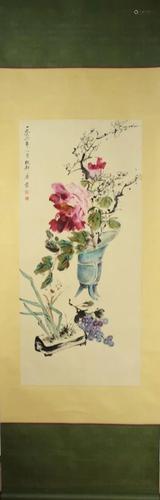 A PAINTING OF FLOWER ARRANGEMENT, TANG YUNQING