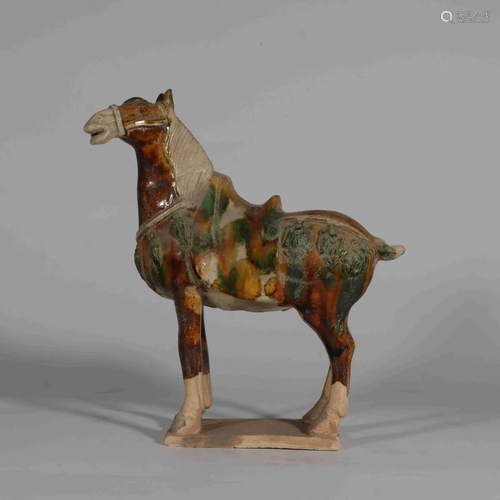 A SANCAI PORCELAIN HORSE