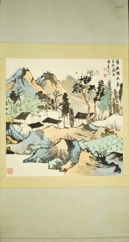 A PAINTING OF LANDCAPE VIEW, LIN RONGSHENG