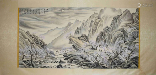 A HORIZONTAL PAINTING OF LANDSCAPE, TAO LENGYUE