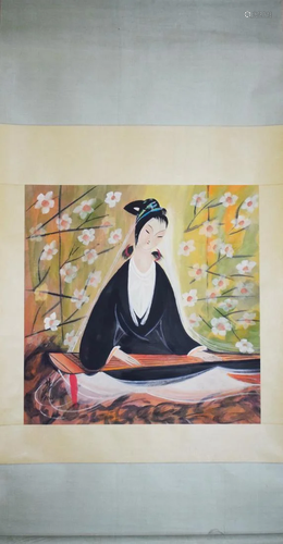 CHINESE PAINTING OF A PERFORMING GIRL, LIN FENGMIAN