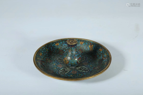 A CLOISONNE ENAMELED INCENSE BURNER