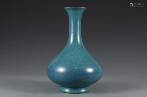 A ROBINS EGG GLAZED PORCELAIN VASE