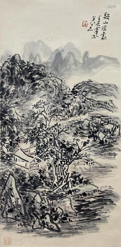 A PAINTING OF MOUNTAIN VIEW, HUANG BINHONG