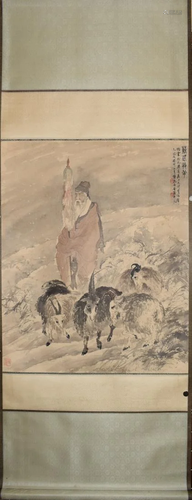 A 'SHEPHERD' CHINESE PAINTING, FU BAOSHI