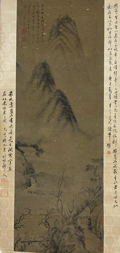 A LANDSCAPE HANGING SCROLL PAINTING, DONG QICHANG