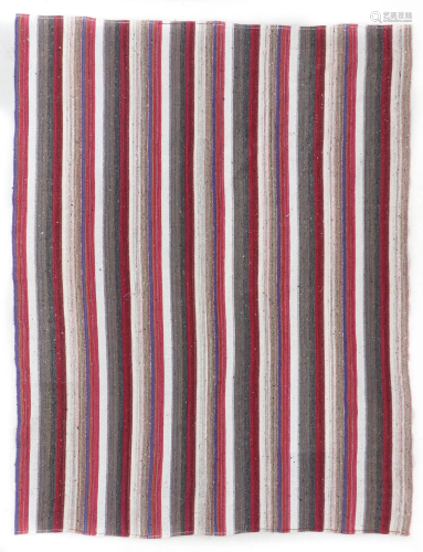 Striped Kilim, Turkey, Mid 20th C., 7'8'' x 10'0''