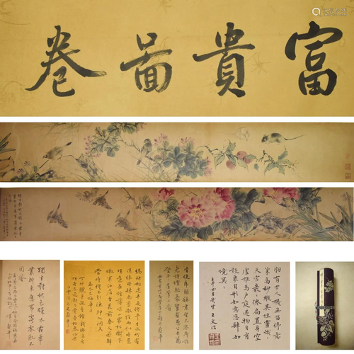 HANDSCROLL PAINTING OF BIRDS&FLOWERS, YUN SHOUPING