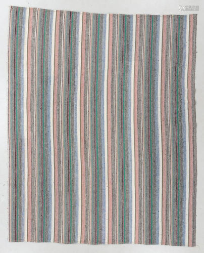 Striped Kilim, Turkey, Mid 20th C., 8'0'' x 9'9''