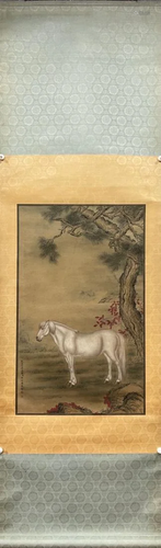 A PAINTING OF A HORSE , GIUSEPPE CASTIGLIONE