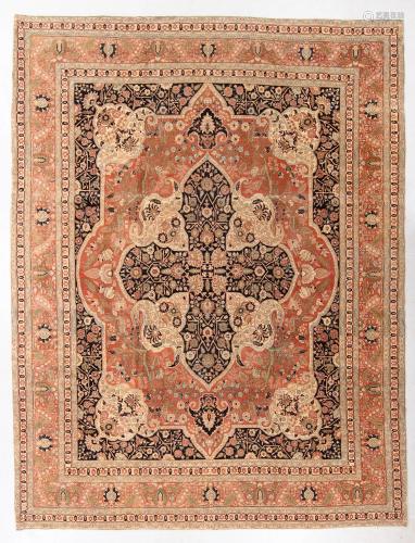 Vintage Tabriz Style Rug, Turkey, 11'2'' x 14'6''