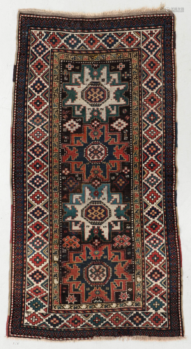 Lesghi Kazak Rug, Caucasus, Late 19th C., 3'9'' x 7'7''