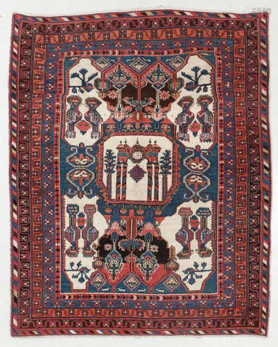 Shahr Babak Prayer Rug, Persia, Ca. 1900, 4'9'' x 6'1''