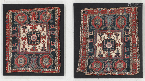Pair of Shahsavan Bagfaces, Caucasus, 19th C.