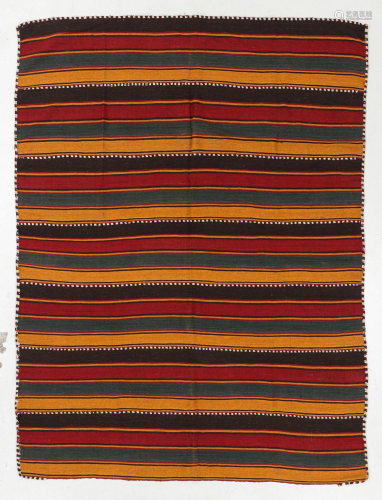 Striped West Persian Kilim, Early/Mid 20th C., 6'4'' x