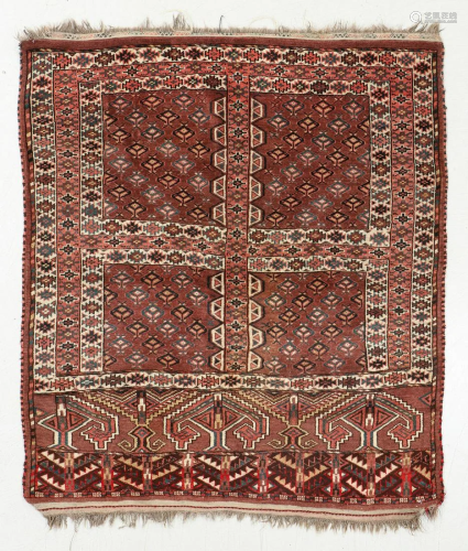 Yomud Ensi Rug, Turkmenistan, Late 19th C., 4'8'' x