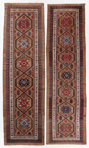 Pair of Camel Field Sarab Rugs, Persia, Late 19th C.