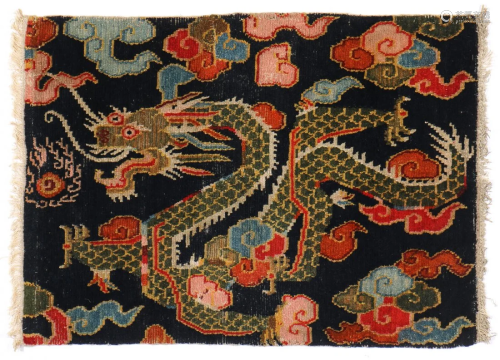 Dragon Rug, Tibet, Late 19th C.