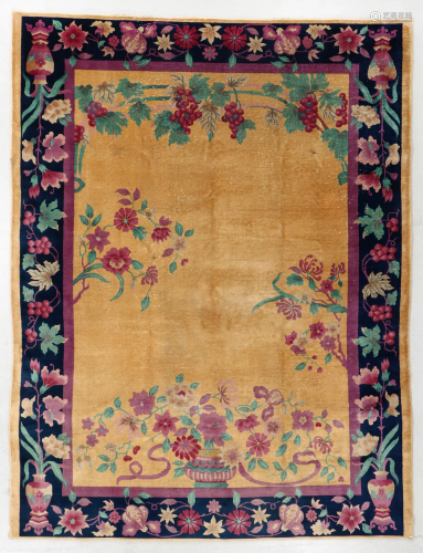 Art Deco Rug, China, Early 20th C., 8'7'' x 11'2''