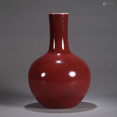 A SACRIFICIAL-RED-GLAZED TIANQIUPING