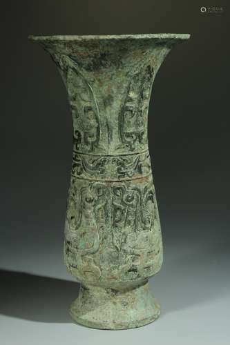 Chinese Bronze ZHI vase