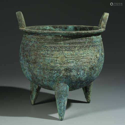 Chinese Bronze Ding Vase