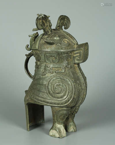 Chinese Bronze Zun Vase