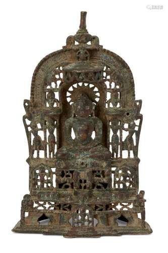 A Jain brass alter piece, Western India, 19th century, cast ...