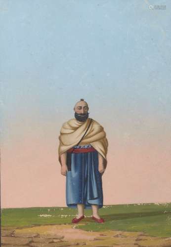 A portrait of a pilgrim, Tanjore, South India, circa 1830, o...