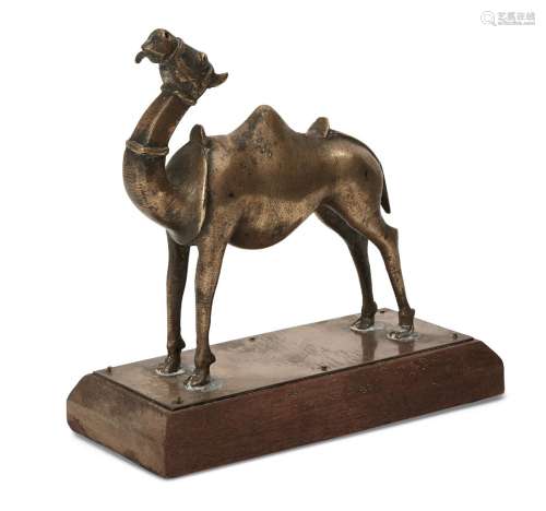 A brass model of a camel, Vizagapatam, India, circa 1800, of...