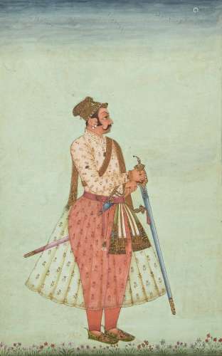 A standing portrait of Maharaja Shri Jaswant Singh Ji by Ka ...