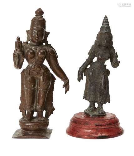 A bronze statue of Vishnu, South India, 19th century, standi...