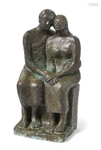 Premalya Singh (Indian, 1929-2017), The Couple, 2005, bronze...