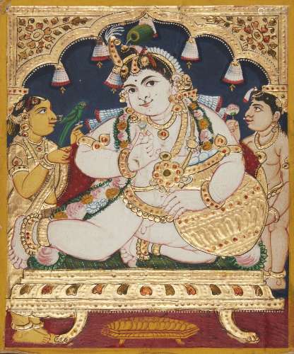 An icon of the child Krishna, Tanjore, South India, 19th cen...