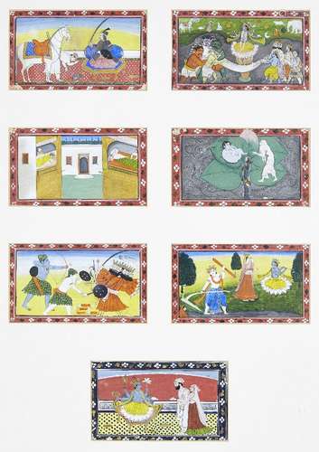 A series of twenty-one illustrations from a small manuscript...