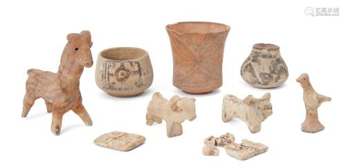 A group of Proto-Indus valley animal figures, comprising a t...