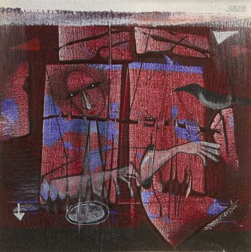 Ashok Hazra (Indian, b. 1946), Untitled, acrylic on canvas, ...