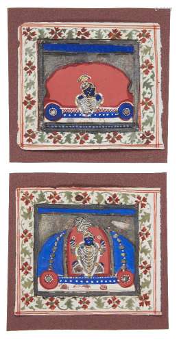 Two devotional images of Srinathji, Central India, 19th cent...