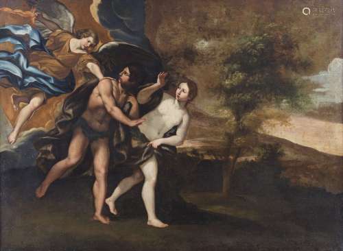 ARTISTA EMILIANO DEL XVII SECOLO Expulsion of Adam and Eve f...