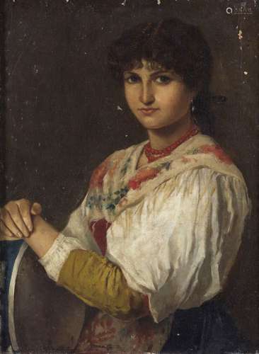 ARTISTA DEL XIX SECOLO Portrait of a commoner woman. .