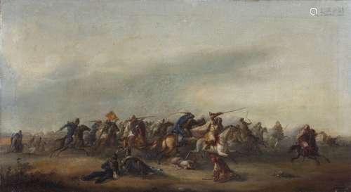 EUGENE FROMENTIN Attributed to. Battle in Algeria.