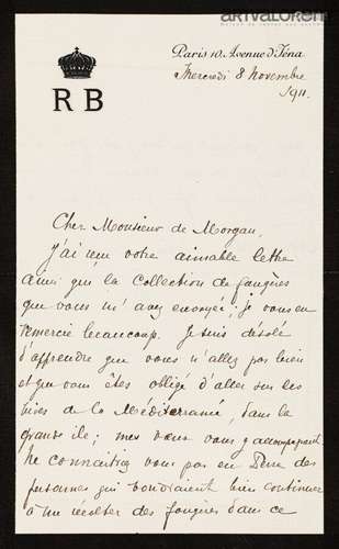 [BONAPARTE (Roland)]. L.A.S. adressée à M. de Morgan Paris, ...